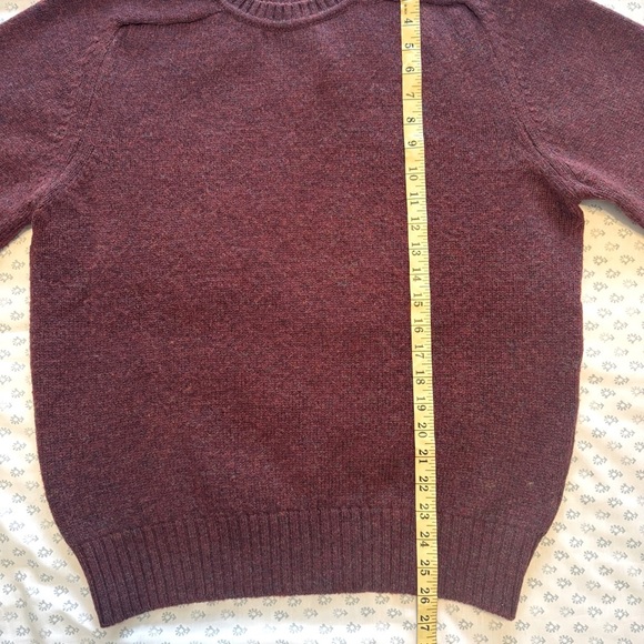 Lazarus 100% Virgin Wool Vintage Burgundy Sweater Made in Italy Size Large - Picture 3 of 5